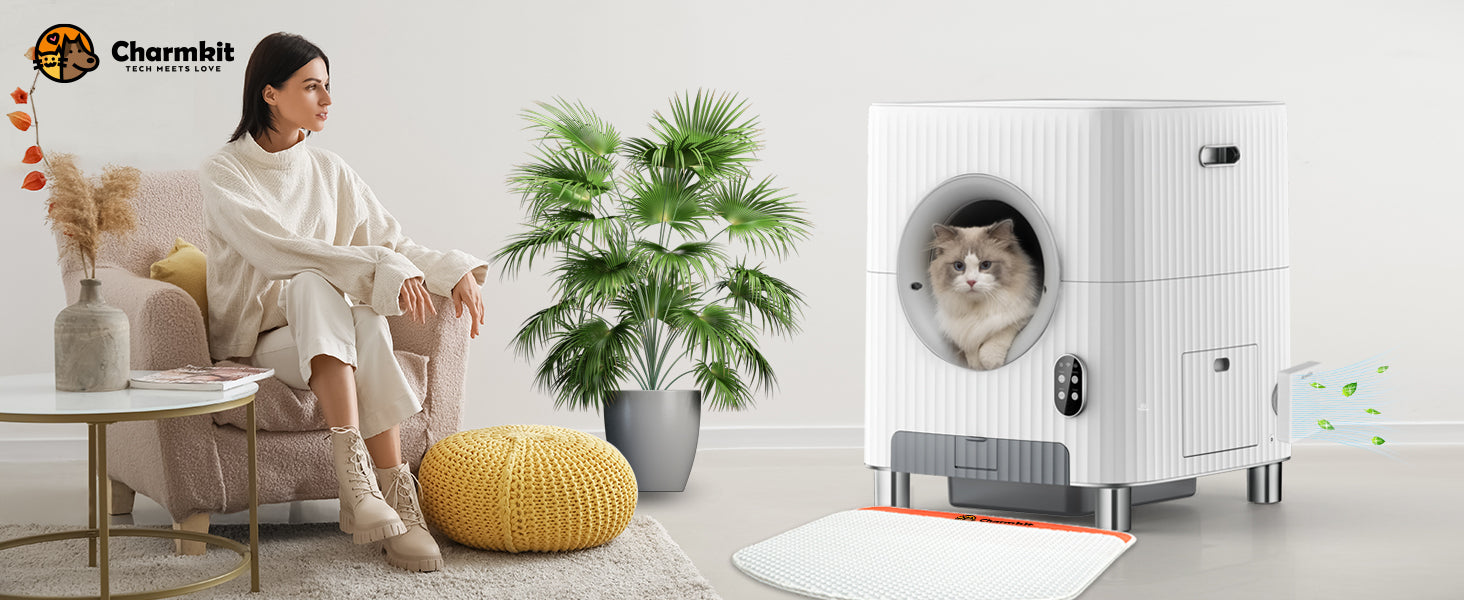 Charmkit | Self cleaning, Auto Door, Odor Free, Video Monitoring