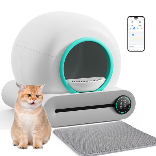 Automatic Cat Litter Box with Mat & Liners